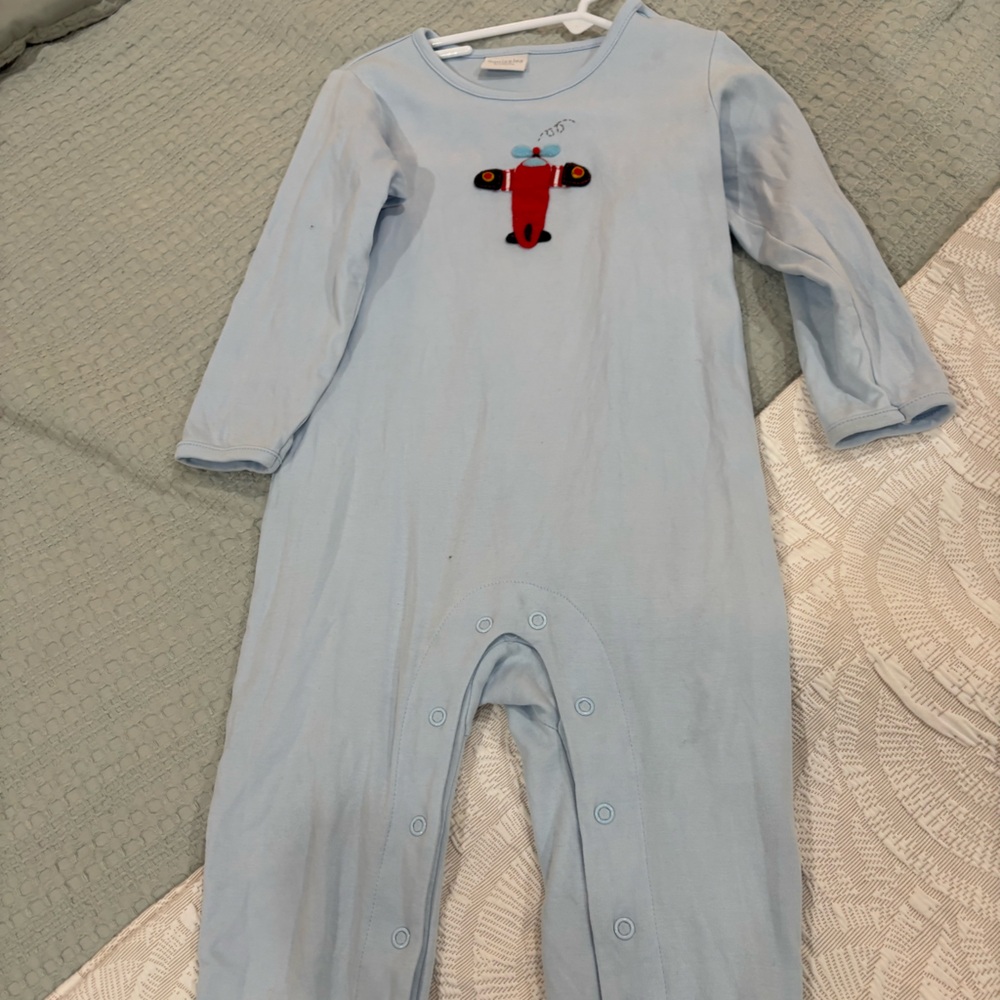 Sky Blue Airplane Kids Pajama Set